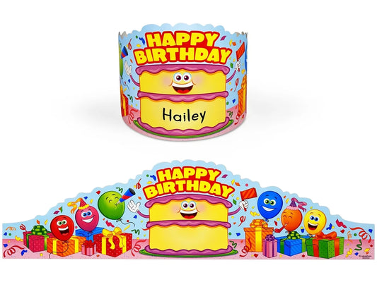 Smiling Cake Birthday Crowns - US 3964