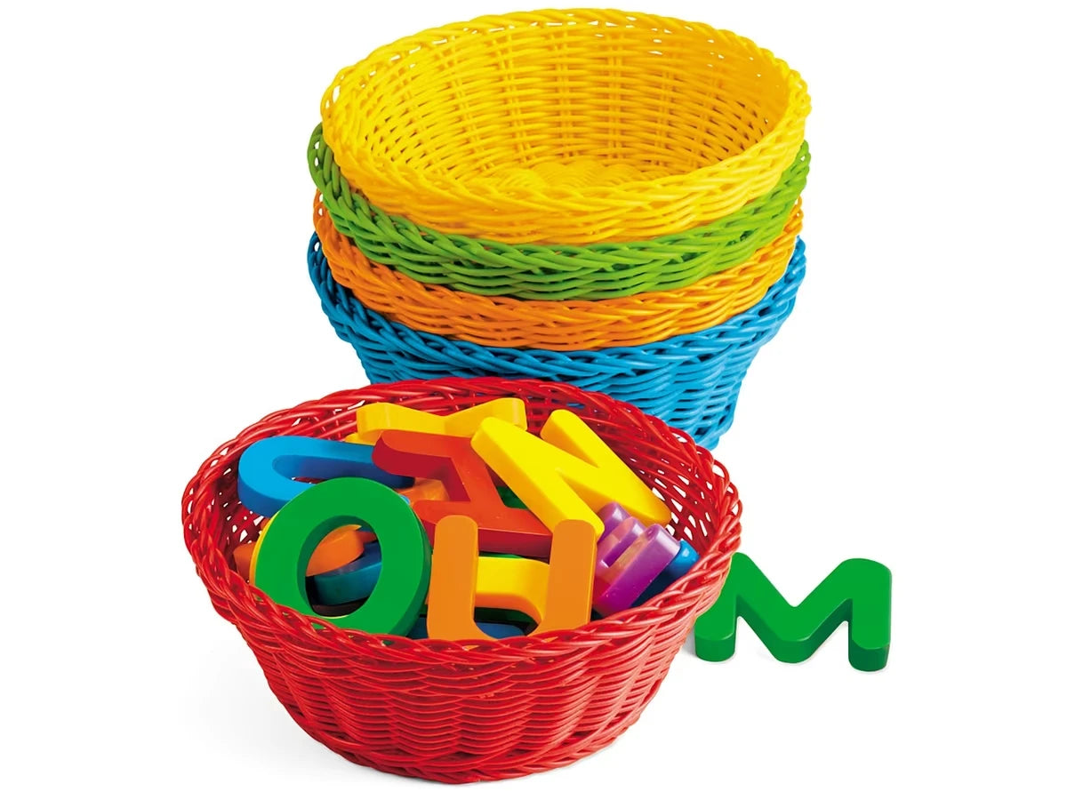 Dishwasher-Safe Round Multicolor Baskets - Set of 5 - US 1765