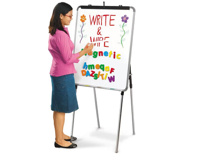 Magnetic Write & Wipe Adjustable Easel - US 4755