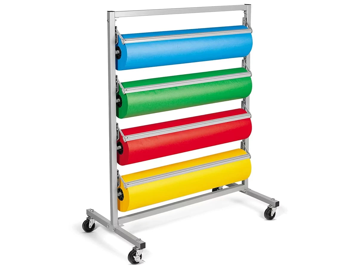 Portable Butcher Paper 4-Roll Holder/Cutter Floor Rack - US 1190