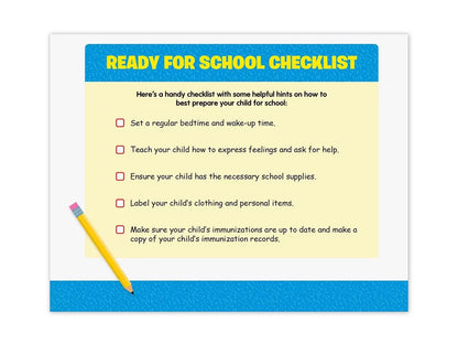 Ready for School Activity Calendar - US 7130