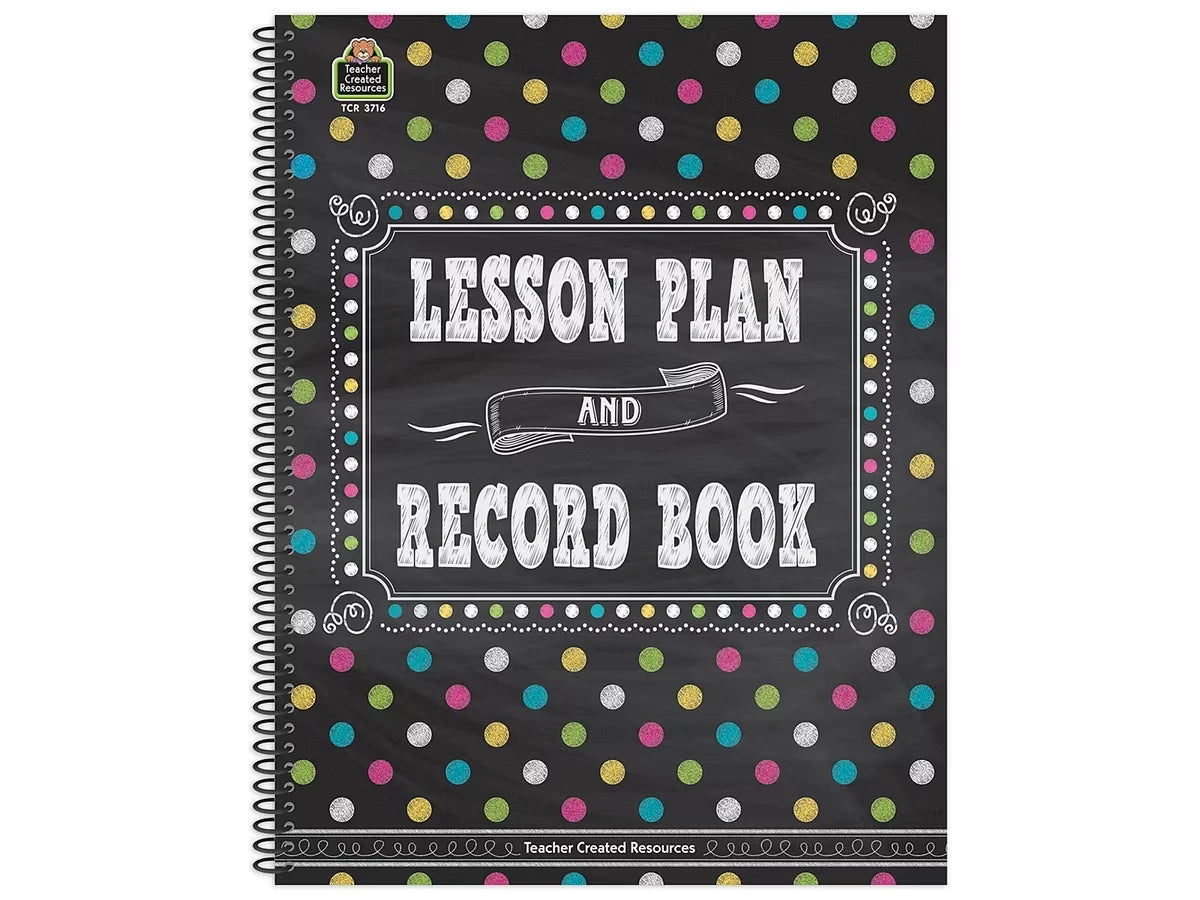 Chalkboard Brights Lesson Plan & Record Book - US 6384