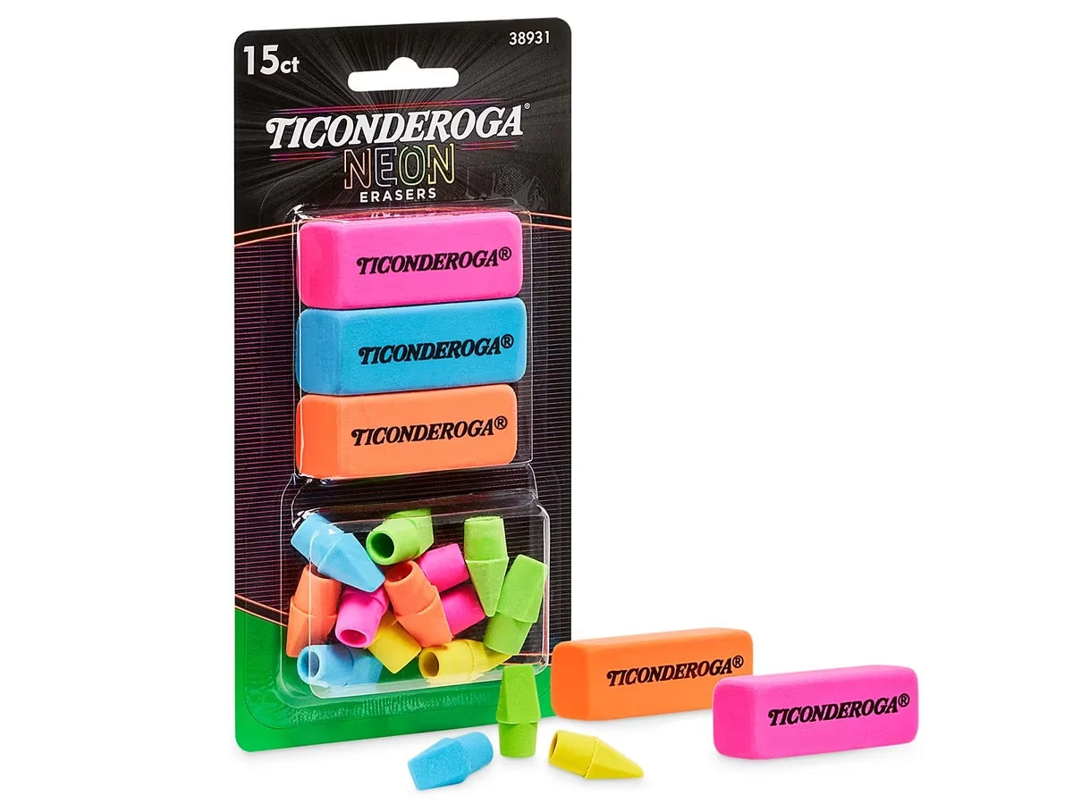 Ticonderoga® Neon Erasers - US 4340