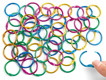 Colorful Book Rings - Set of 50 - US 3159