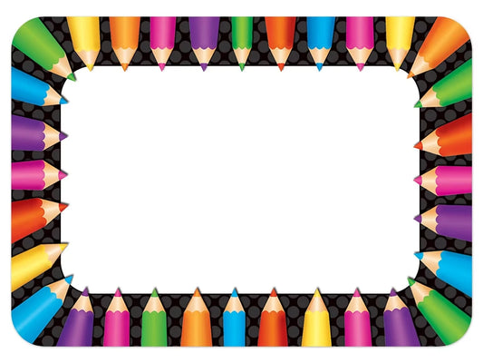 Colored Pencil Name Tags - US 8488