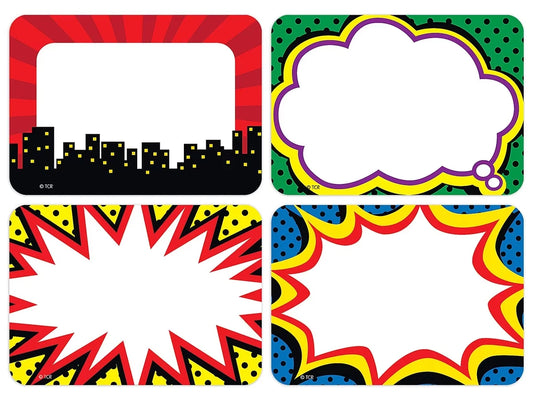 Superhero Name Tags - Variety Pack - US 2117
