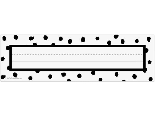 Black Painted Dots on White Nameplates - US 4051