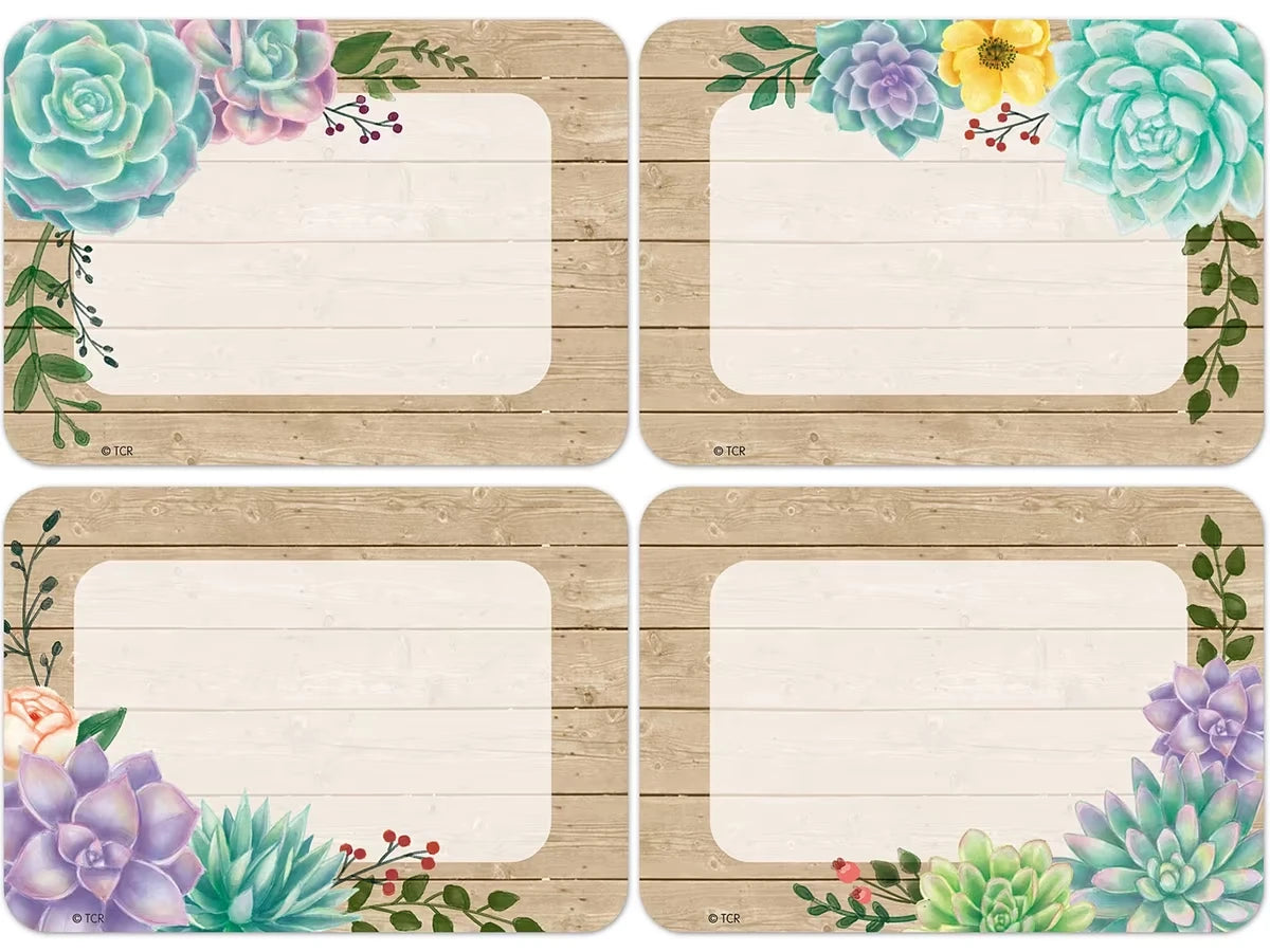 Rustic Bloom Name Tags - Variety Pack - US 7353