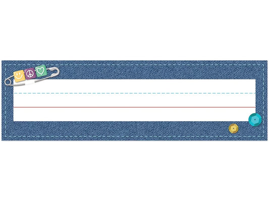 Crafty and Cool Denim Nameplates - US 6751
