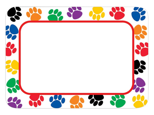 Paw Print Name Tags - US 2318