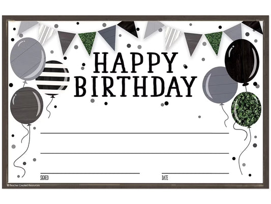 Modern Farmhouse Birthday Certificates - US 5072