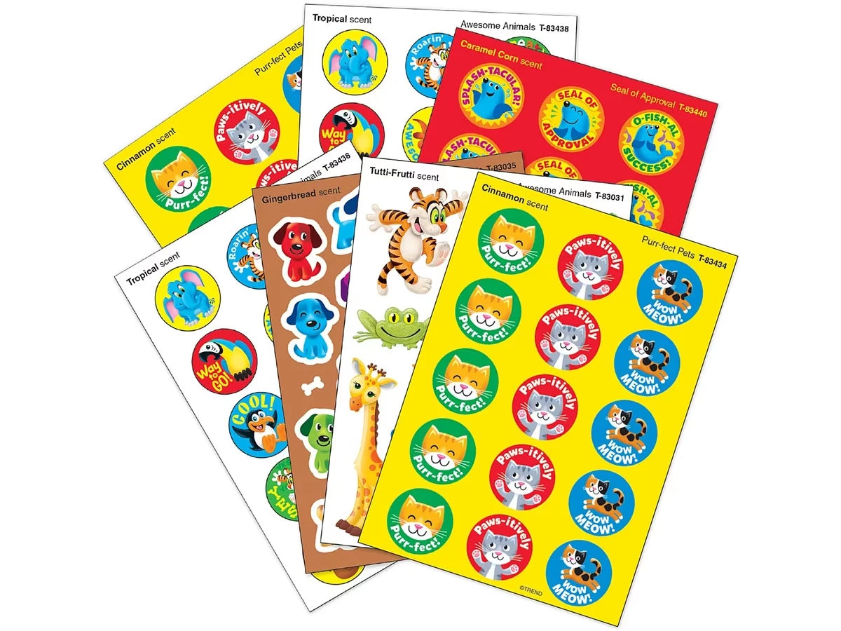 Animal Pals Scented Motivational Stickers - Variety Pack - US 1843