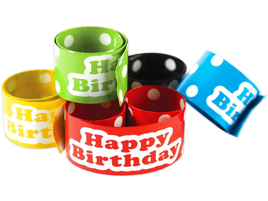 Polka Dot Birthday Slap Bracelets - US 4101