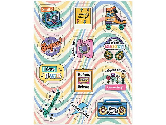 Retro Remix Motivational Stickers - US 7101