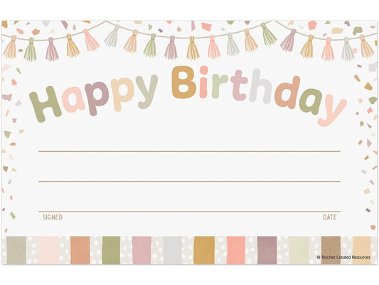 Terrazzo Tones Birthday Certificates - US 6664