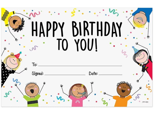 Stick Kids Birthday Certificates - US 1406