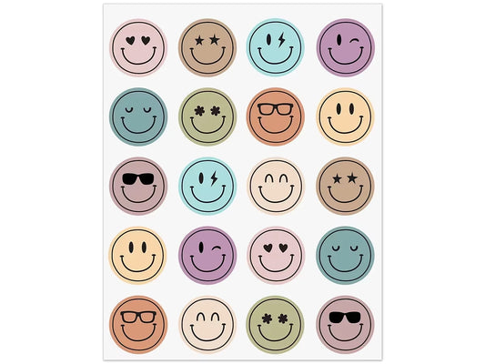 Calming Colors Smiley Stickers - US 8453