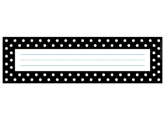 Black Polka Dot Nameplates - US 5954