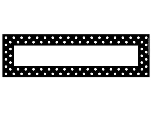 Black Polka Dot Nameplates - US 5954