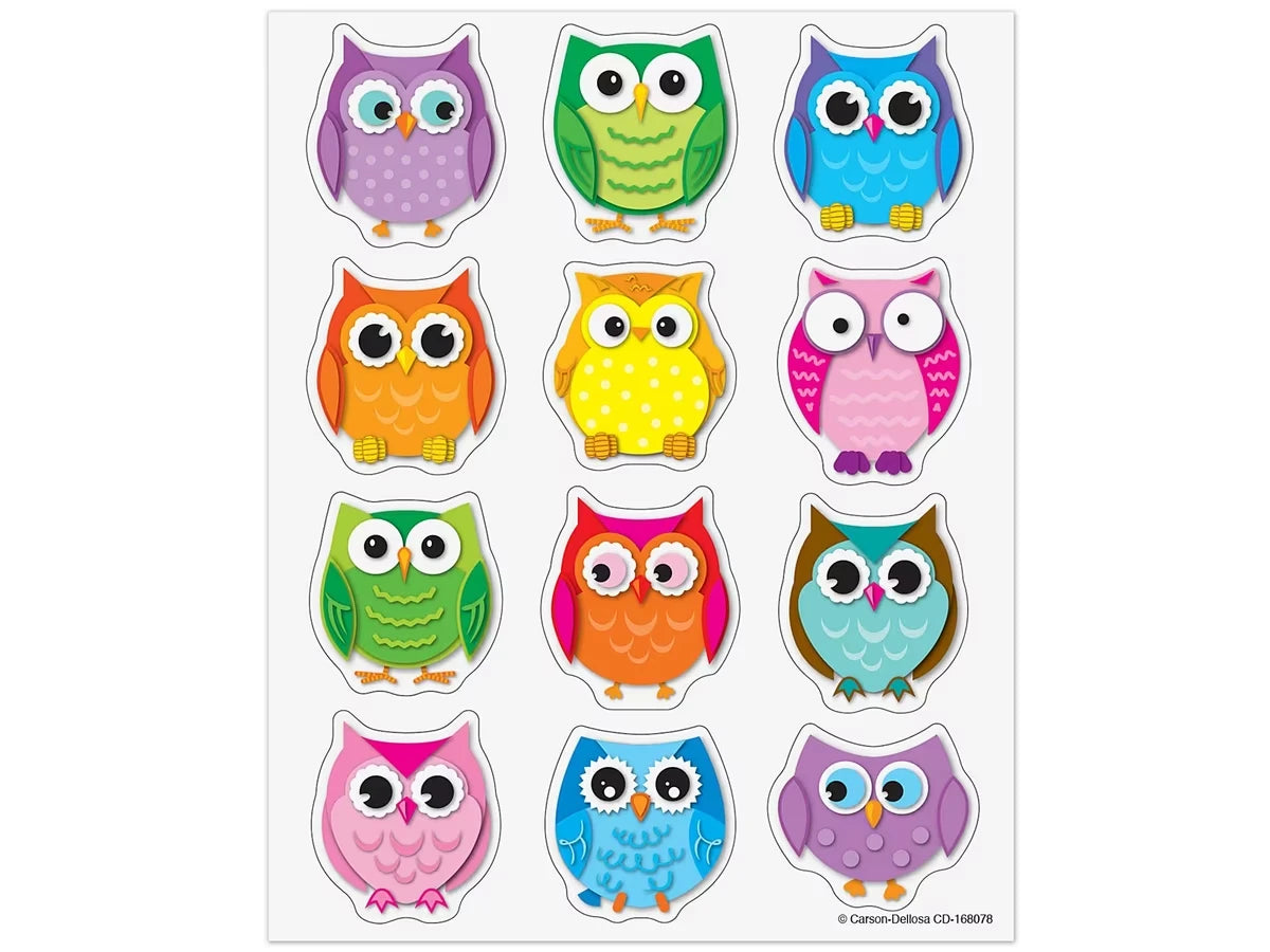 Colorful Owl Stickers - US 4869