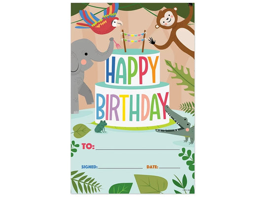 Jungle Friends Birthday Certificates - US 2910