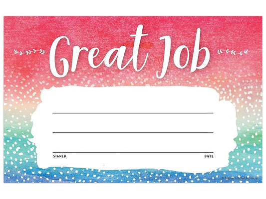 Watercolor Great Job! Awards - US 8380