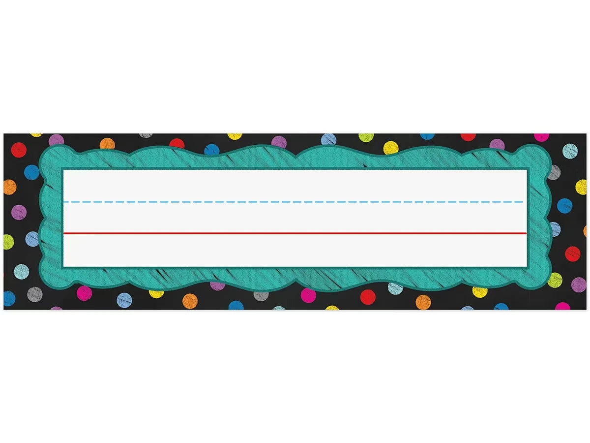 Colorful Chalkboard Nameplates - US 6542