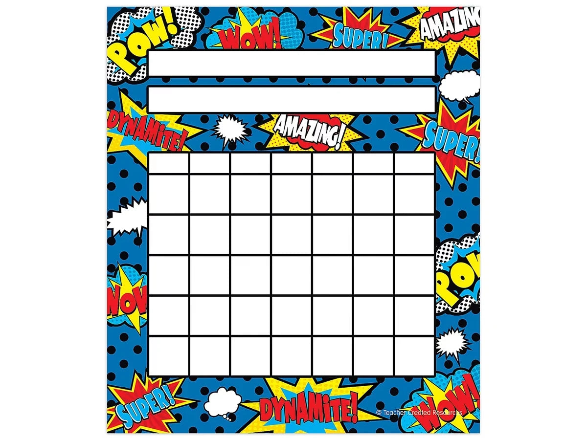 Superhero Mini Incentive Charts - US 8899