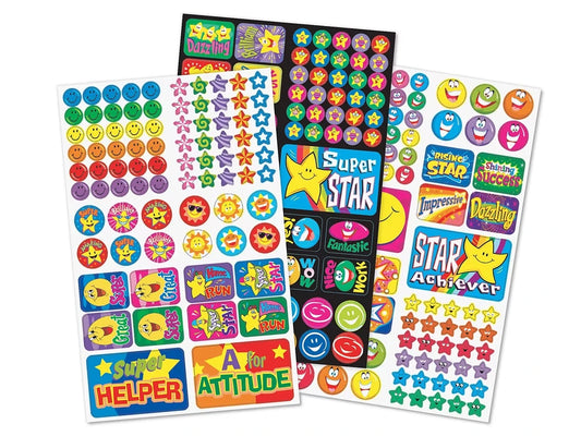 Super Star & Smile Stickers - Variety Pack - US 7882