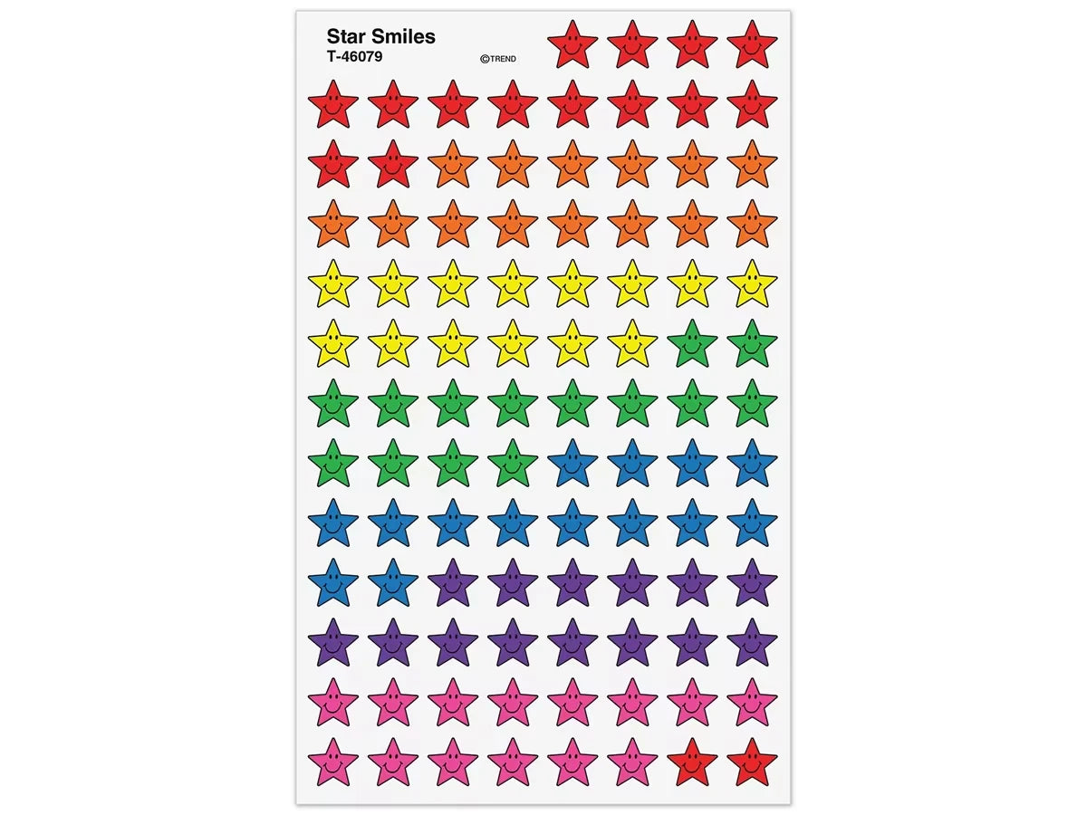 Star Smile Stickers - Value Pack - US 2519