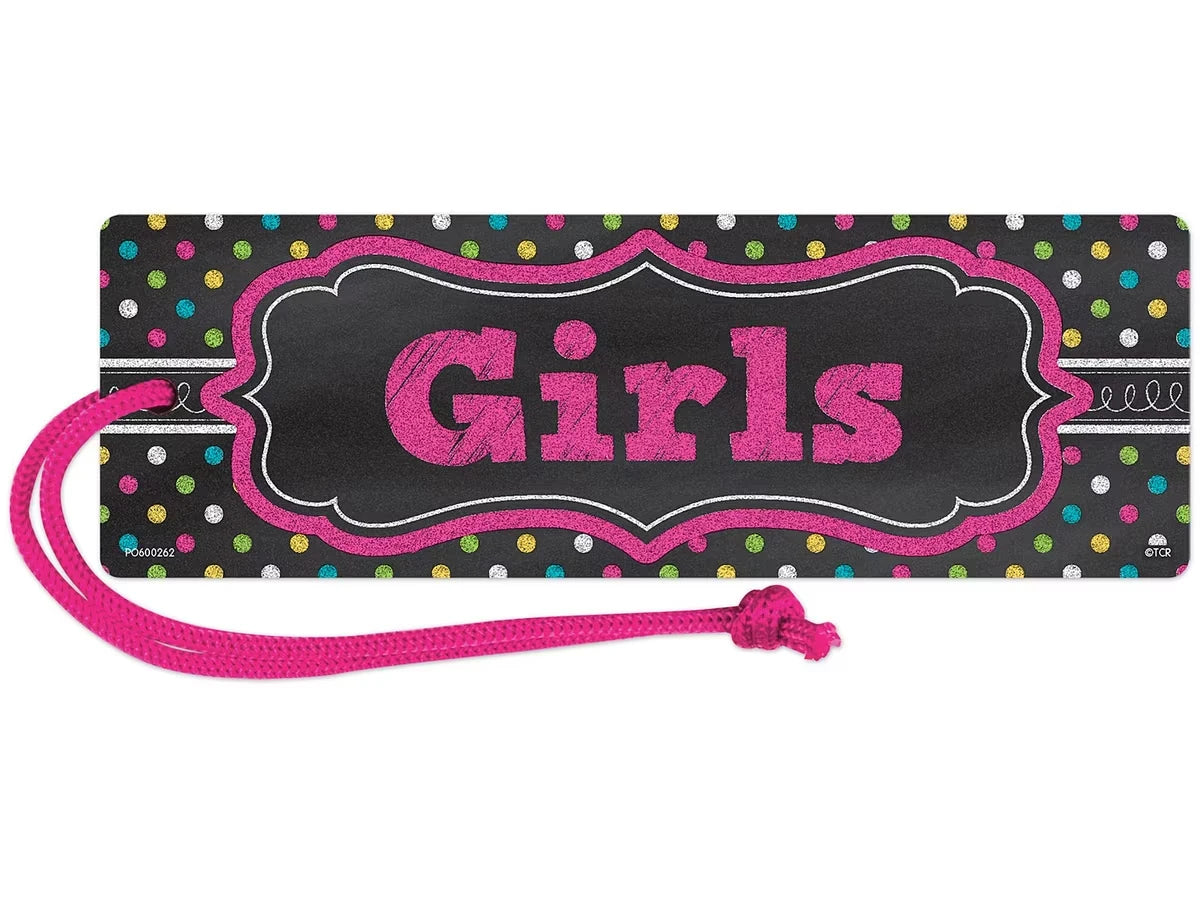 Chalkboard Brights Magnetic Girl’s Hall Pass - US 1133
