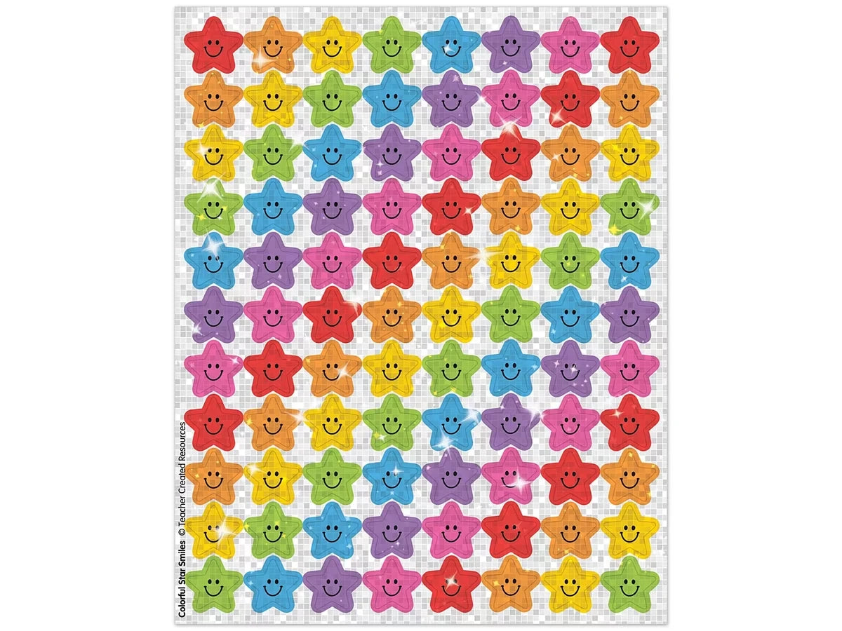 Colorful Star Smiles Mini Stickers - US 1255
