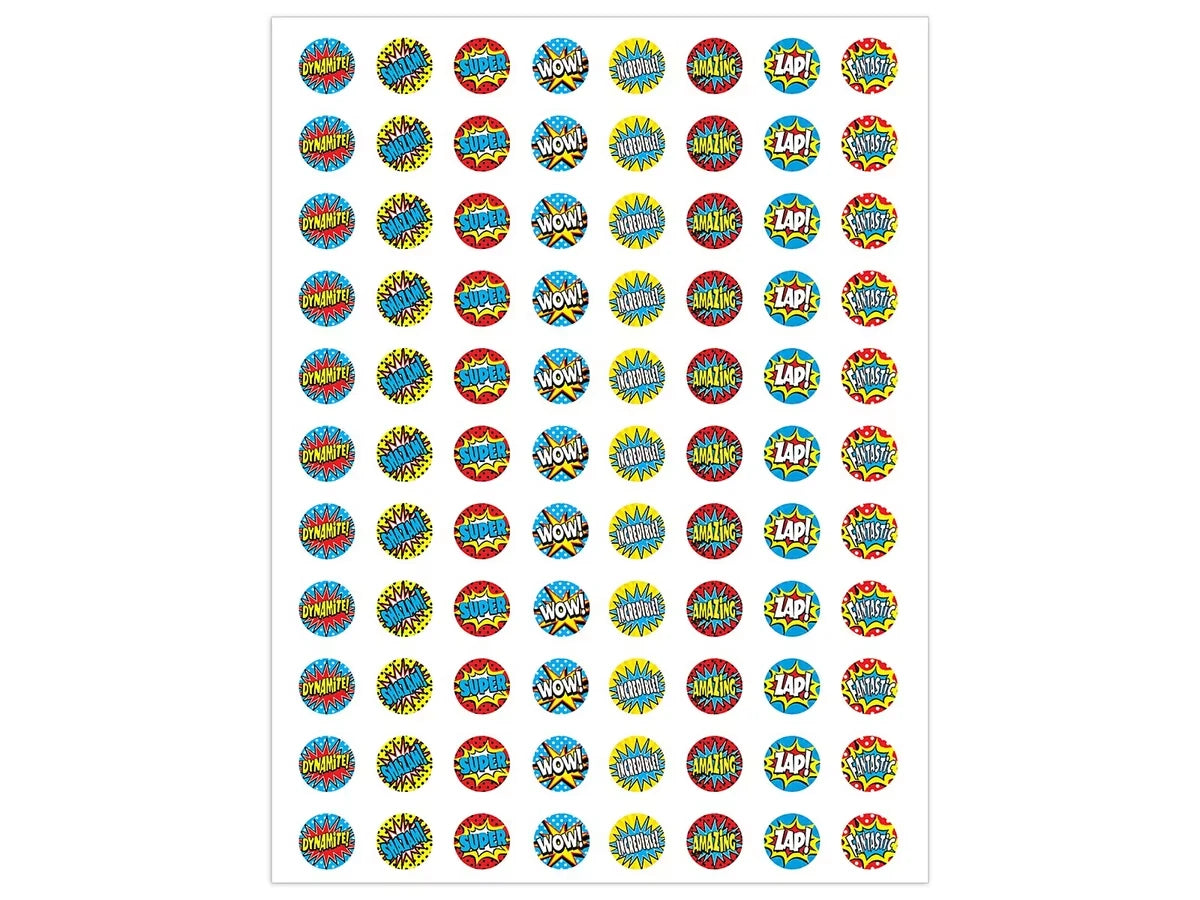 Superhero Motivational Mini Stickers - US 9852