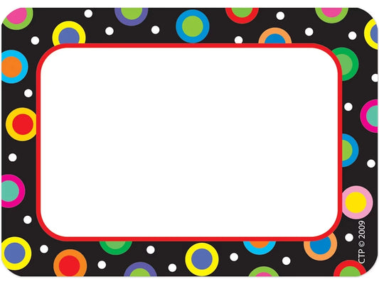 Poppin’ Patterns Dotted Name Tags - US 9470