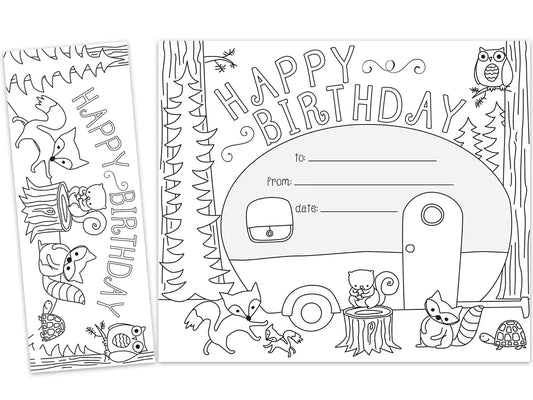 Color Me! Double-Sided Bookmark Birthday Certificates - US 8451