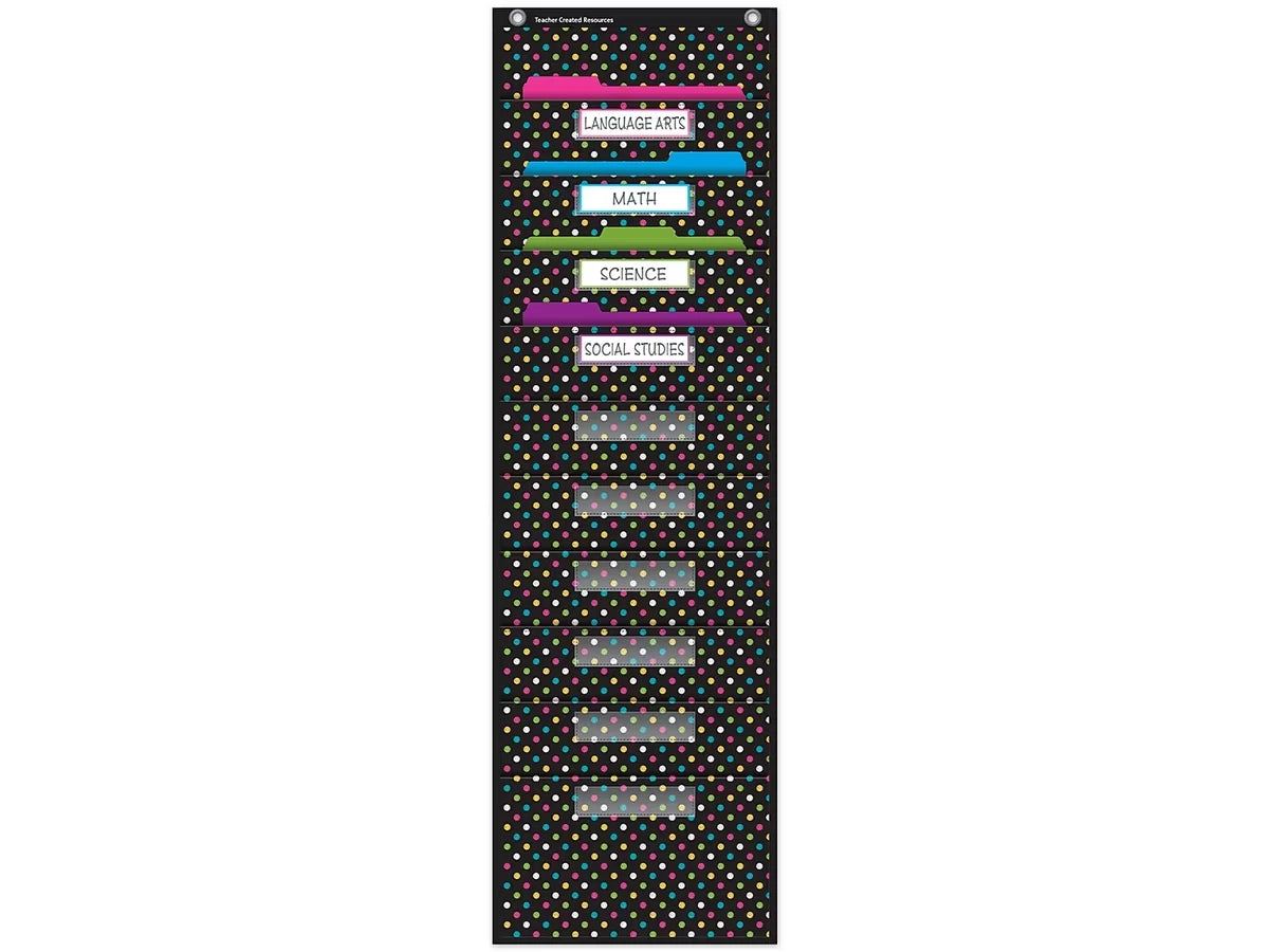 Chalkboard Brights File Folder Pocket Chart - US 9551