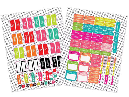 Black, White & Stylish Brights Lesson Plan & Record Book - US 3622