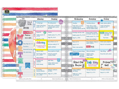 Watercolor Lesson Plan & Record Book - US 6615