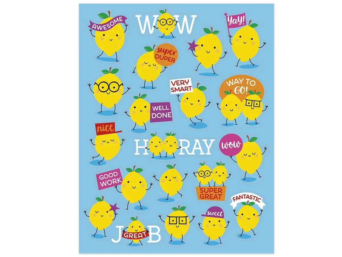 Lemon-Scented Motivational Stickers - US 8618