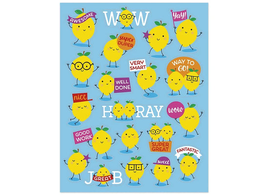 Lemon-Scented Motivational Stickers - US 8618