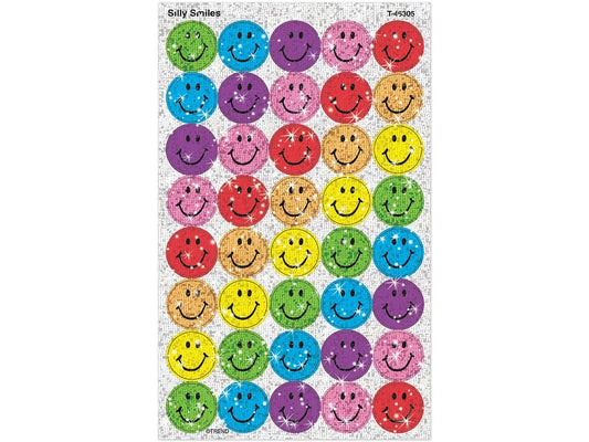 Sparkling Smiley Face Stickers - US 5204