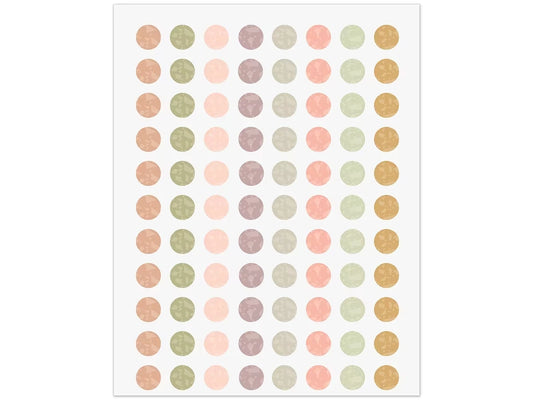 Terrazzo Tones Circle Mini Stickers - US 7260