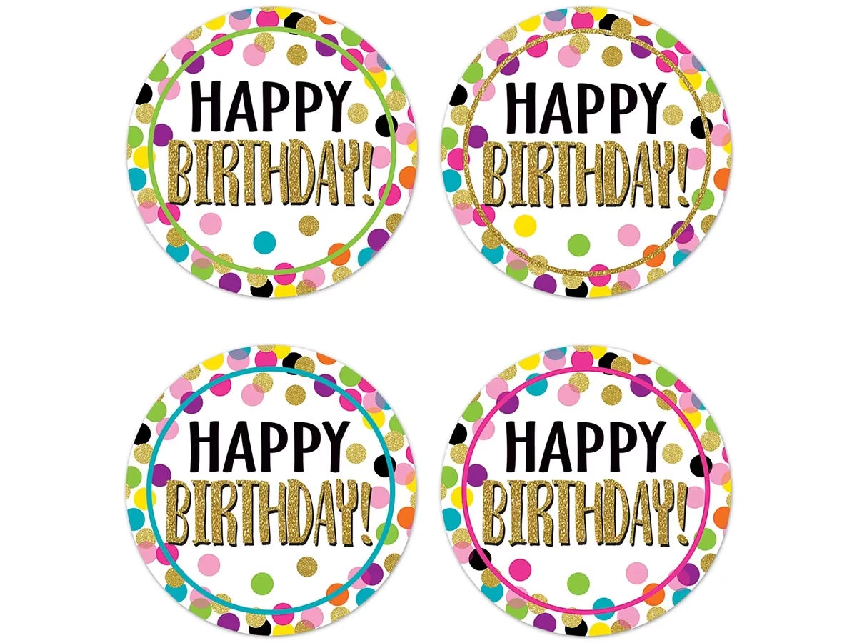 Confetti Birthday Badges - US 2039