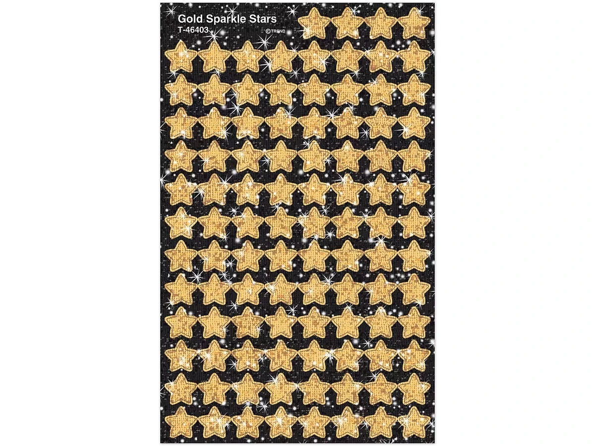 Gold Sparkling Star Mini Stickers - US 9804
