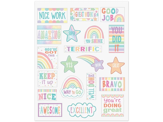 Pastel Pop Motivational Stickers - US 9160