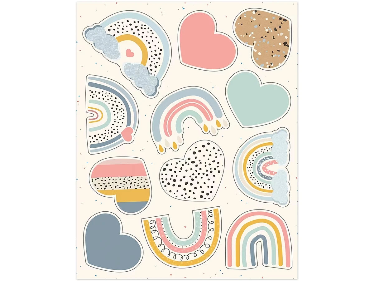 We Belong Rainbow & Heart Stickers - US 6137