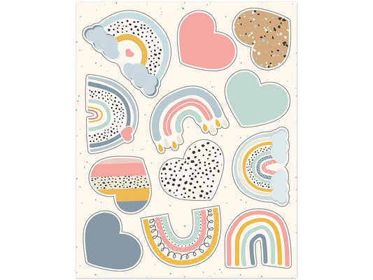 We Belong Rainbow & Heart Stickers - US 6137