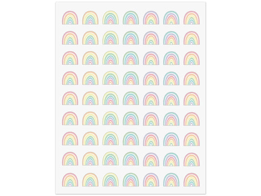 Pastel Pop Rainbow Mini Stickers - US 8053