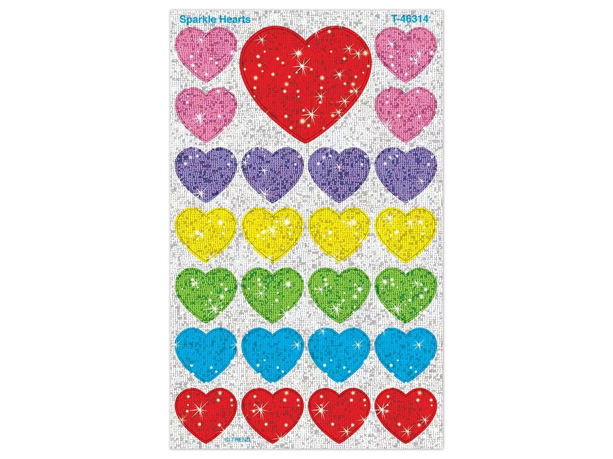 Sparkling Heart Stickers - US 4690