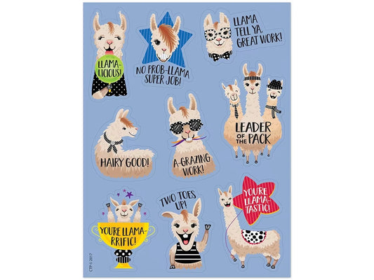 Bold & Bright Llama Motivational Stickers - US 2388